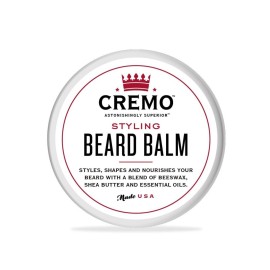 Cremo Styling Beard Balm, Wild Mint Beard Balm, Nourishes, Shapes and Styles Longer, Fuller Beards, 2 Ounces (Packaging May Vary)