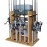 Rush Creek Creations 14 Fishing Rod Rack with 4 Utility Box Storage Capacity - Fishing Pole, Tackle Box, and Equipment Holder, Wood Grain Laminate (38-2002)