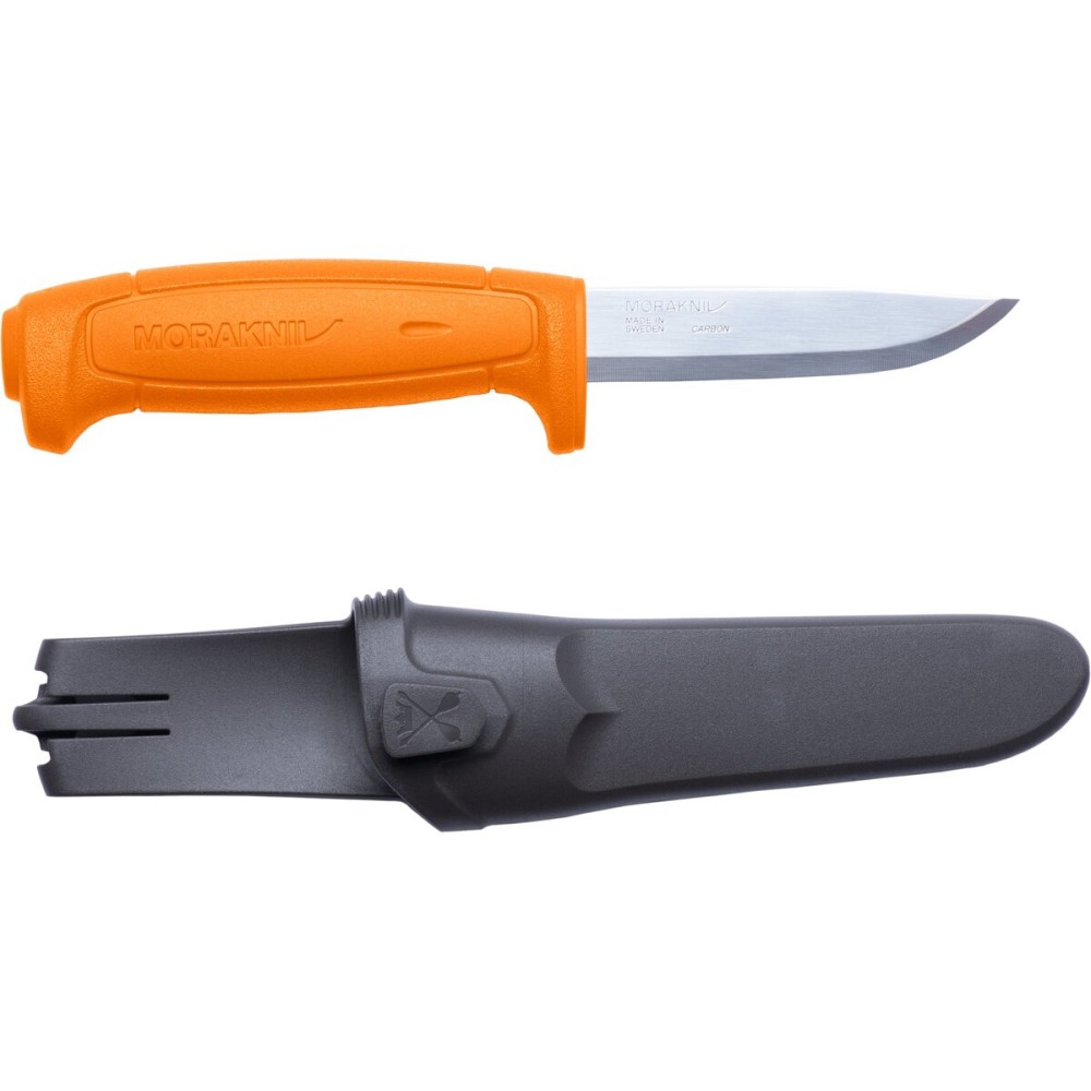 Morakniv Craftline Basic 511 Fixed-Blade Knife with High Carbon Steel Blade and Combi-Sheath, 3.6 Inch