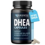 DHEA 50mg Supplement for Hormone Balance - Supports Energy for Men and Women - Dehydroepiandrosterone Capsules for Mood, Aging & Daily Vitality - Non-GMO, Vegan - 60 Capsules, 2-Month Supply