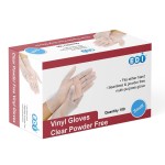 EDI Disposable Vinyl Gloves (Clear) - Powder-Free, Latex-Free (100, Medium)