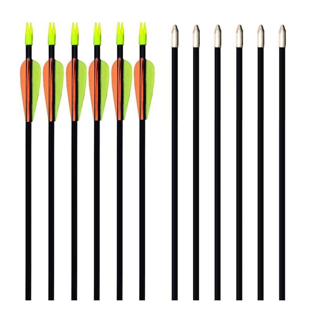 GPP 28 Fiberglass Archery Target Arrows - Practice Arrow or Youth Arrow for Recurve Bow- 12 Pack