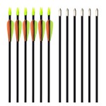 GPP 28 Fiberglass Archery Target Arrows - Practice Arrow or Youth Arrow for Recurve Bow- 12 Pack