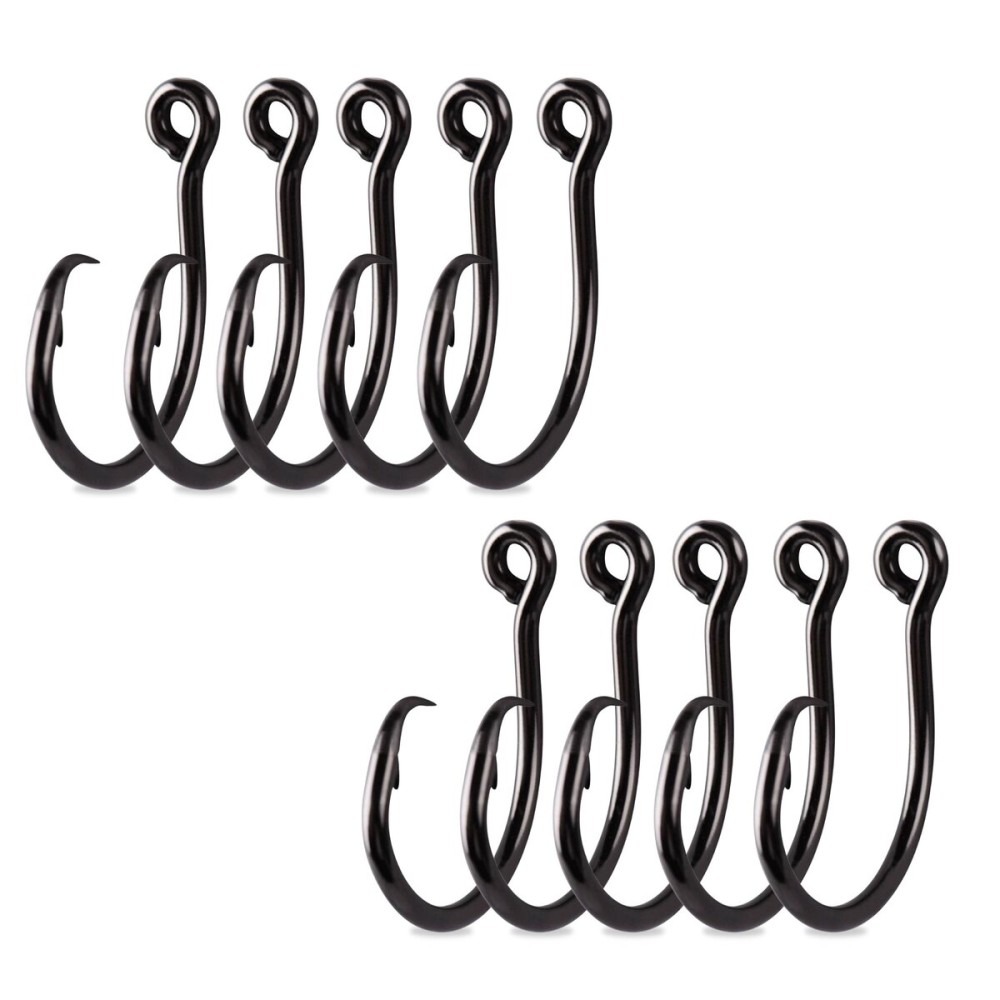 Mustad Demon Perfect Inline Circle Hook 39950NP, 3X Strong Fishing Hooks, Wide Gap Circle Hook Packs for Saltwater & Freshwater Fishing, Original Design Big Hooks, Black Nickel - Size 2/0-10 Packs