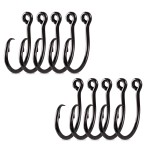 Mustad Demon Perfect Inline Circle Hook 39950NP, 3X Strong Fishing Hooks, Wide Gap Circle Hook Packs for Saltwater & Freshwater Fishing, Original Design Big Hooks, Black Nickel - Size 2/0-10 Packs