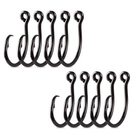 Mustad Demon Perfect Inline Circle Hook 39950NP, 3X Strong Fishing Hooks, Wide Gap Circle Hook Packs for Saltwater & Freshwater Fishing, Original Design Big Hooks, Black Nickel - Size 2/0-10 Packs