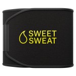Sports Research Sweet Sweat Waist Trimmer (Core Series) - Premium Sweat Enhancing Fitness Band for Women & Men - Adjustable Fit  Latex-Free Neoprene - Yellow Logo, XXL