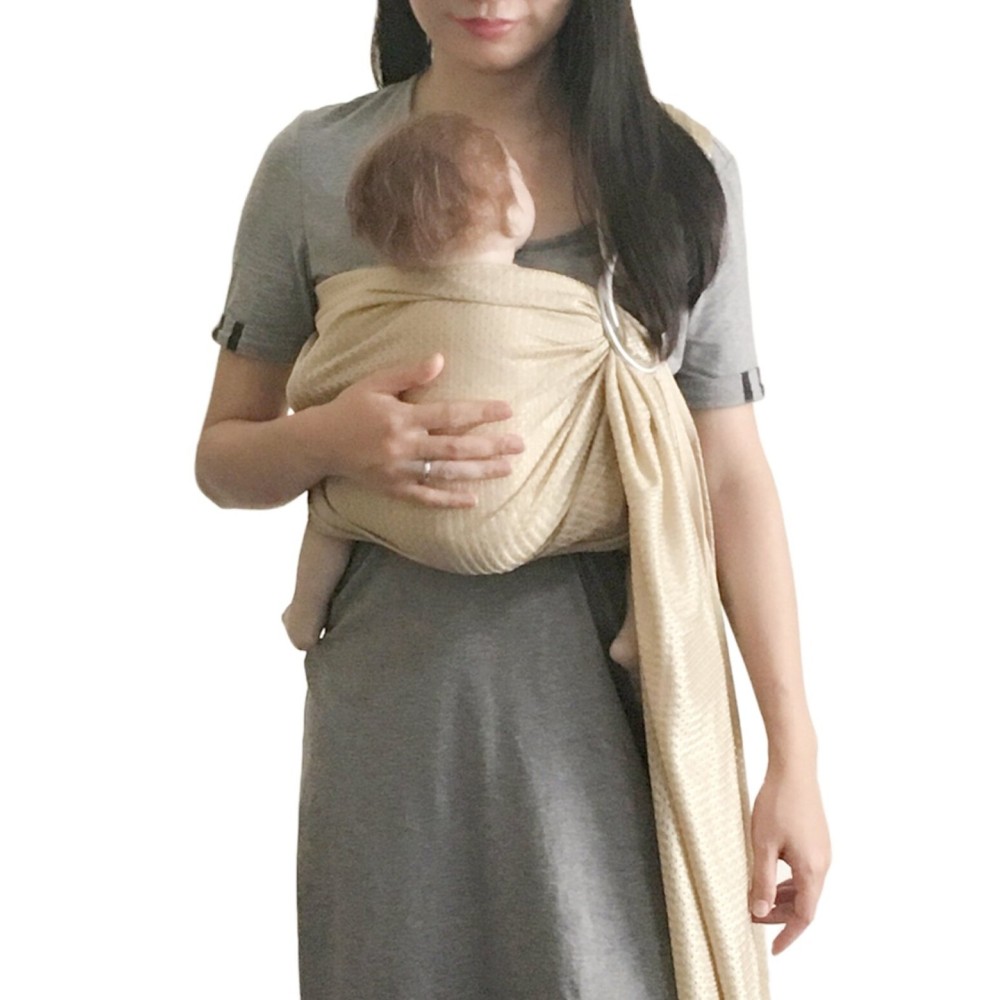 Vlokup Baby Water Ring Sling Carrier | Lightweight Breathable Mesh Baby Wrap for Infant, Newborn, Kids and Toddlers | Perfect for Summer, Swimming, Pool, Beach | Great for Dad Too Champagne