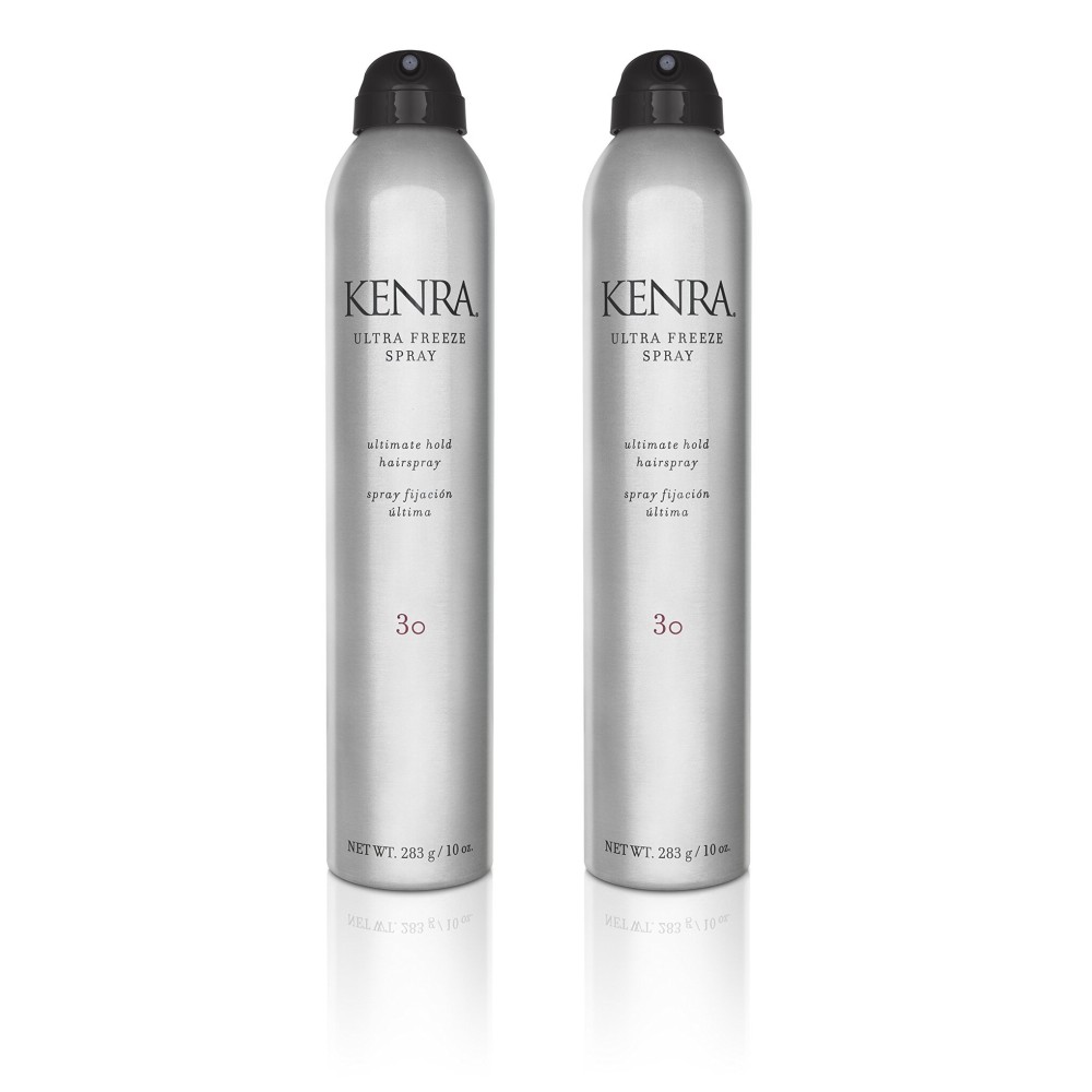 Kenra Ultra Freeze Spray 30 | Ultimate Hold Hairspray | Long-Lasting, Ultra-Firm Hold |Fast-Drying Formula| Provides Humidity Resistance |High Shine, Flake-Free Finish |All Hair Types | 10 oz (2-Pack)