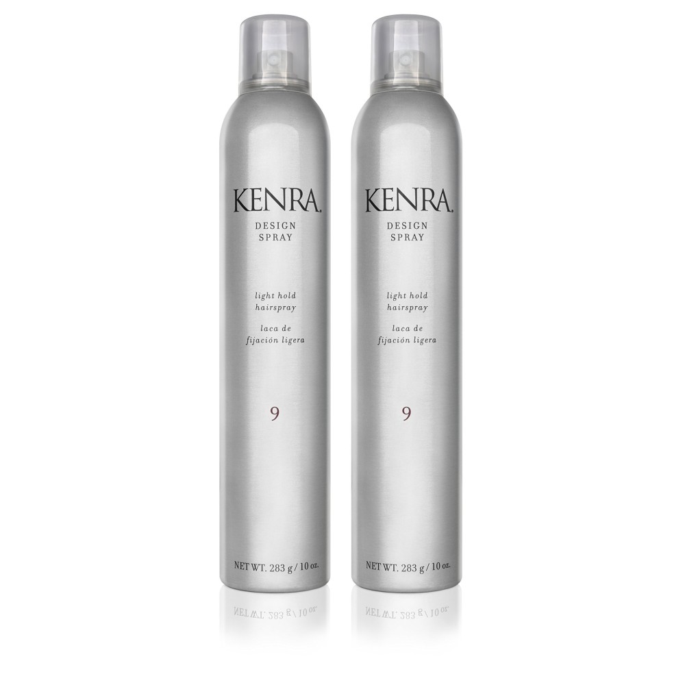 Kenra Professional Design Spray 9 | Light Hold Hairspray | Tames Frizz & Flyaways | Lightweight, Brushable Formula | All Hair Types | 10 oz (2-Pack)