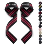 Fitgriff Lifting Wrist Straps for Weightlifting, Gym, Deadlift, Workout (Made of Premium Cotton & Padded) - Men & Women (Standard, Black/Red)