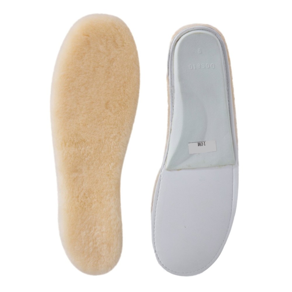 ABUSA Sheepskin Insoles Women\'s Premium Think Wool Fur Fleece Inserts Cozy & Fluffy 11