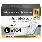 NorthShore DoubleStop Male Incontinence Protector, Large, 104 Count
