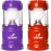 MalloMe Camping Lantern Red Purple 2 Pack Lanterns for Power Outages, Camping Lights for Tent Hanging, Camp Light Tent Lamp Emergency Battery Powered LED Lantern (Rechargeable Batteries Not Included)