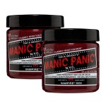 MANIC PANIC Classic Vampire Red Semi Permanent Hair Color - Deep Blood Red Hair Dye for Women & Men That Lasts 4-6 Weeks - Vegan, Ammonia & Cruelty-Free - Create & Mix Custom Shades (4oz / 2pk)