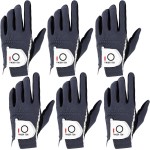 FINGER TEN Golf Gloves Men Right Left Handed Golfer Mens Glove RainGrip Hot Wet Weather Value 6 Pack, All Weather in Grey X-Large (Grey, X-Large, Left)