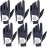 FINGER TEN Golf Gloves Men Right Left Handed Golfer Mens Glove RainGrip Hot Wet Weather Value 6 Pack, All Weather in Grey X-Large (Grey, X-Large, Left)