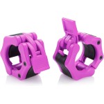 Greententljs Barbell Clip 2 inch Olympic Quick Release Pair of Locking 2-inch Pro Weight Bar Plate Locks Clamp Collar for Workout Weightlifting Fitness Training (Pink)