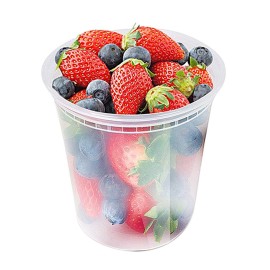 Glotoch 24 Pack 32 oz Plastic Food and Drink Storage Containers Set with Lids - Microwave, Freezer & Dishwasher Safe Eco-Friendly, BPA-Free, Reusable & Stackable