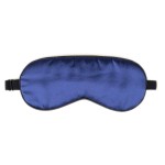 NMM Global 100% Mulberry Silk Sleep Mask Blackout, Cute Natural Sleeping Mask with Adjustable Elastic Strap, Satin Eye Cover for Men Women Adults (Navy Blue)