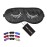 NMM Global 100% Mulberry Silk Sleep Mask Blackout, Cute Natural Sleeping Mask with Adjustable Elastic Strap, Satin Eye Cover for Men Women Adults (White Eyelashes)