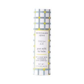 Beekman 1802 Lip Balm, Fresh Air - Scented - 0.15 oz - With Goat Milk, Vitamin E & Beeswax for Dry, Cracked Lips - Good for Sensitive Skin - Cruelty Free - Packaging May Vary