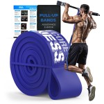 Heavy Duty Thick Resistance Band - 60-150 lb Pull Up Training Band for Pull Ups, Powerlifting, Bench Press & Deadlifts - Long Loop Band for Home Gym, Stretching, Chin Ups & Mobility Workouts (Blue)