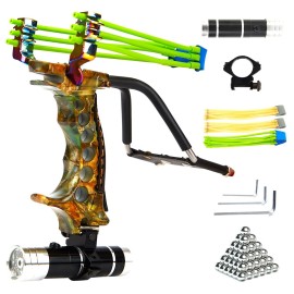 LOLBUY Stainless Hunting Slingshot High Velocity Catapult Slingshots Most Powerful Professional Outdoor Slingshots