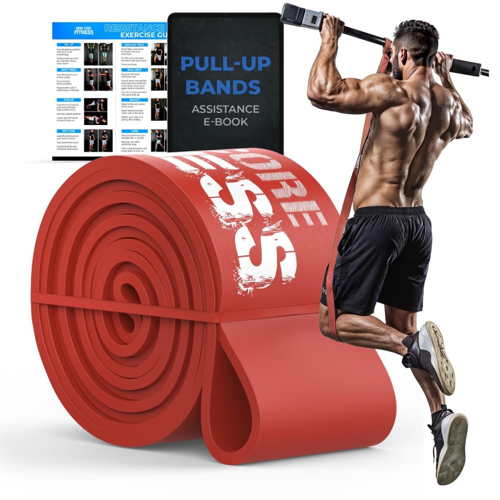 Heavy Duty Thick Resistance Band - 70-225 lb Pull Up Training Band for Pull Ups, Crossfit, Powerlifting & Deadlifts - Long Loop Assistance Bands for Home Gym, Stretching & Mobility Workouts (Orange)