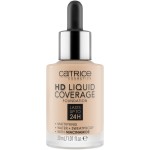 Catrice | HD Liquid Coverage Foundation | 24H Wear, Matte Finish, High Coverage, Waterproof Formula with Niacinamide | Vegan & Cruelty Free (010 | Light Beige)