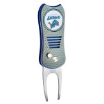 Team Golf NFL Detroit Lions Retractable Divot Tool with Double-Sided Magnetic Ball Marker, Features Patented Single Prong Design, Causes Less Damage to Greens