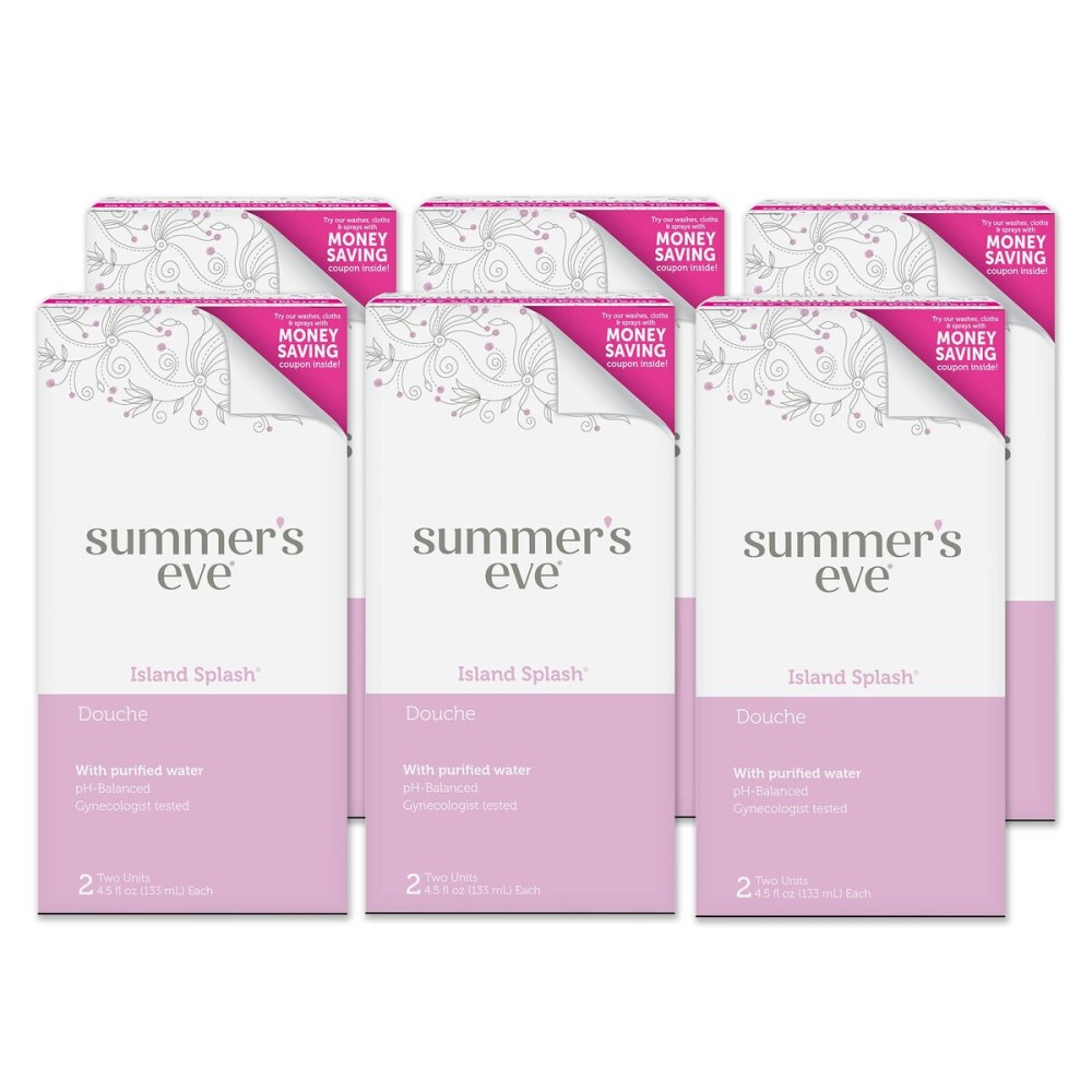 Summer\'s Eve Douche, Vaginal Douche for Women, Island Splash, 2 Units, 4.5 Oz Each, 6 Pack