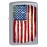 Zippo Lighter: Grunge American Flag - Street Chrome 77406