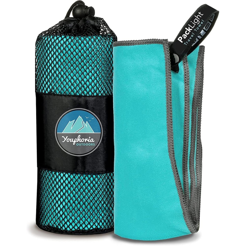Youphoria Microfiber Travel Towel Fast Drying Lightweight - Quick Dry Towel for Camping, Beach, Backpacking, Hiking, & Sport