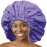 DONNA Super Jumbo Shower Cap - Comfortable Elastic Band, 100% Waterproof Hair Cap for Long Hair, Braids & Thick Styles, Reusable Big Shower Cap for Women, Keeps Hair Dry & Protected, PURPLE
