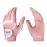 PGM Women\'s Golf Glove One Pair, Improved Grip System, Cool and Comfortable (Pink White, S)