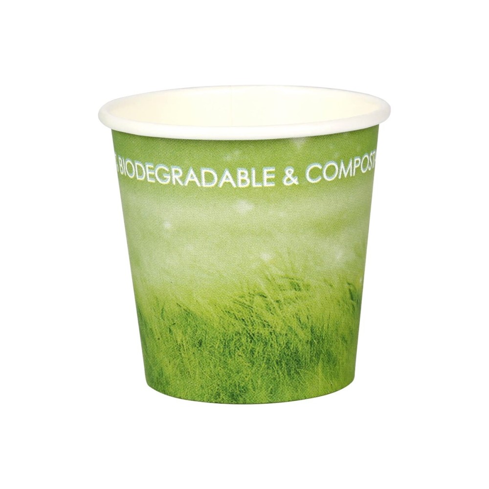 Yes!Fresh 4oz Disposable Hot Beverage Small Paper Cups,Eco-friendly, Mini Paper cups for Parties, Picnics,Barbecues, Travel and Events (4 oz, 50 Count,Green)