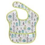 Bumkins Bibs for Girl or Boy, SuperBib Baby and Toddler 6-24 Months, Essential Must Have for Eating, Feeding, Baby Led Weaning Supplies, Mess Saving Catch Food, Waterproof Soft Fabric, Green Cactus