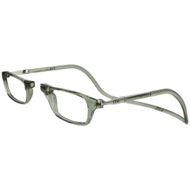 Clic Magnetic Reading Glasses for Men or Women, Computer Readers, Original (S-M, Smoke, 2.50 Magnification)
