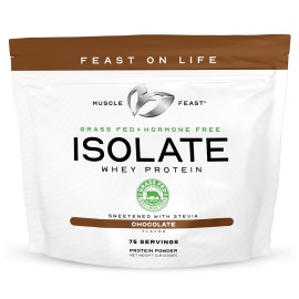 Muscle Feast Grass-Fed Whey Protein Isolate, All Natural Hormone Free Pasture Raised, Whey Isolate Protein Powder for Men and Women, Clean, Gluten-Free, Delicious Isolate Protein - Chocolate, 5lb