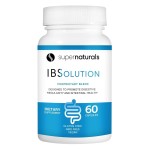 SuperNaturals IBSolution - Made in USA, Non-GMO, Gluten Free & Vegan (60 Capsules) - Digestive Gut Health Supplement With Psyllium Husk - Gas, Bloating, Diarrhea, Constipation Relief, Abdominal Pain