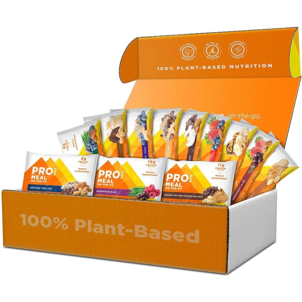 PROBAR - Meal Bar 12 Flavor Variety Pack - Natural Energy, Non-GMO, Gluten-Free, Plant-Based, Whole-Food Ingredients, 3 Ounce Bars (Pack of 12) - Flavors May Vary