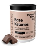 Perfect Keto Exogenous Ketones Powder, BHB Salts for Ketosis & Fasting Support, Electrolytes for Hydration, Caffeine Free Energy, Chocolate, 8.57 oz
