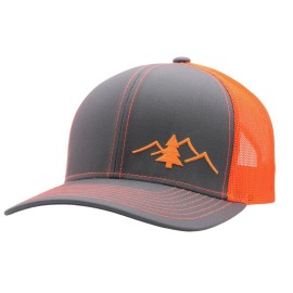 LINDO Trucker Hat [ The Great Outdoors: Graphite/Orange ]