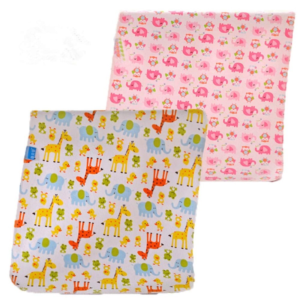 2pcs Pack Monvecle Baby Infant Waterproof Cotton Changing Pads Washable Resuable Diapers Liners Mats (2pcs Pink-28x20)