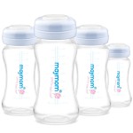 Maymom Wide Neck Breastmilk Collection and Storage Bottle 9oz; Remarkable SureSeal Disc. Compatible with Spectra S2, Spectra S1 Spectra 9+ and Avent Breast Pumps