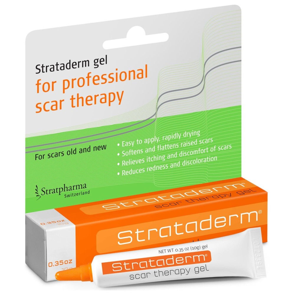 Strataderm Professional Scar Therapy Gel | Old and New Scars from General Surgery, Trauma, Wounds, Burns, Bites, Acne & Skin Disease | Reduces Redness, Discoloration, Discomfort & Itch | 10g (0.35oz)