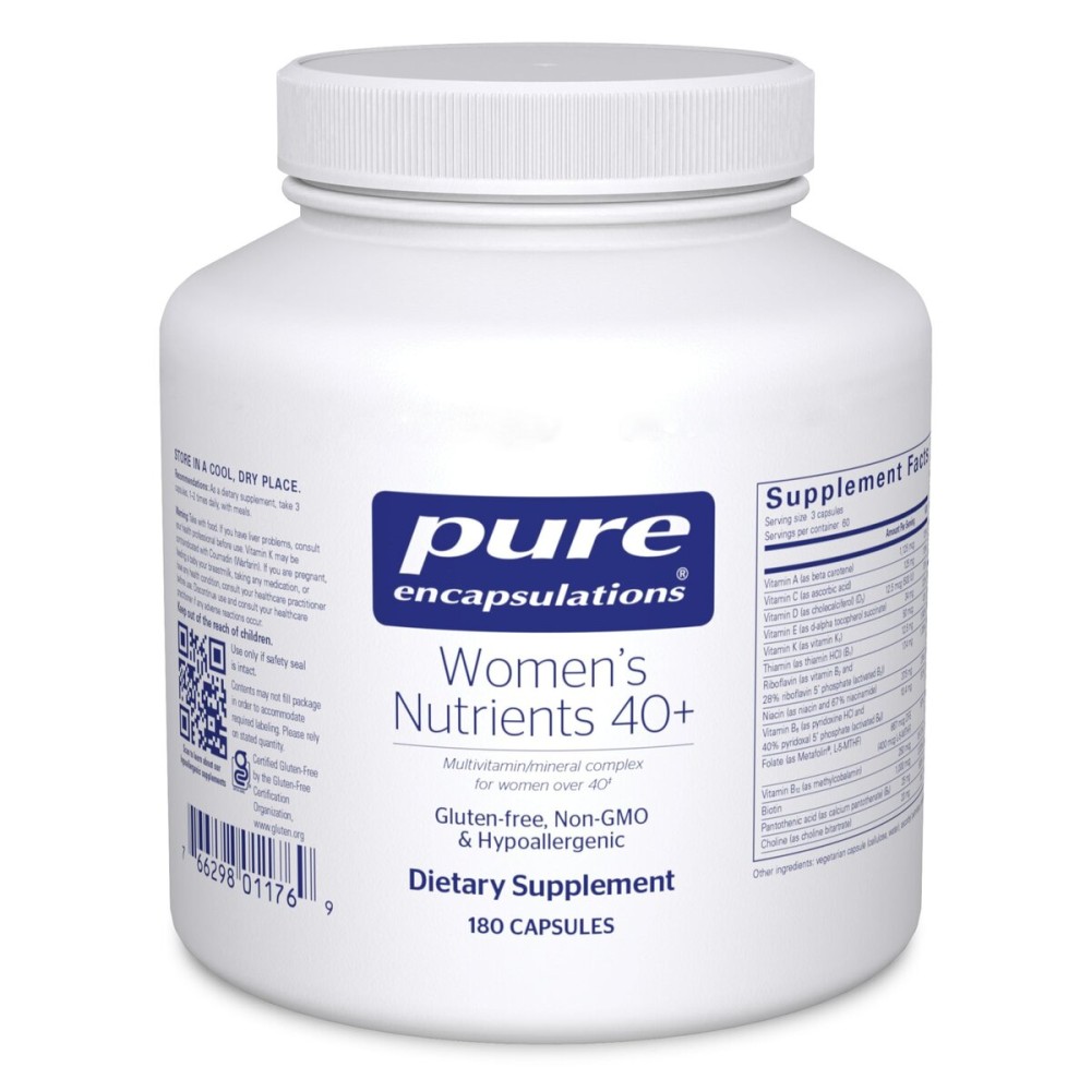 Pure Encapsulations Women\'s Nutrients 40+ - Multivitamin for Women Over 40 to Support Urinary Tract Health, Breast Cell Health & Eye Integrity* - with Vitamin C, E & A - 180 Capsules