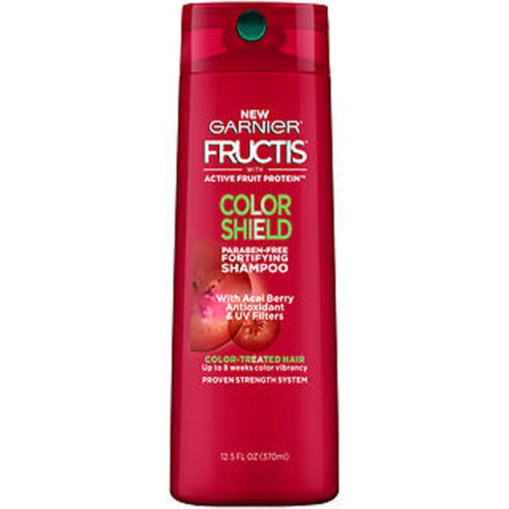 Garnier Fructis Color Shield Shampoo, Fortifying Shampoo for Color Treated Hair, Works on All Types and Shades of Hair, Vegan and Paraben Free, 12.5 fl. oz. (Packaging May Vary)