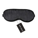 NMM Global 100% Mulberry Silk Sleep Mask Blackout, Cute Natural Sleeping Mask with Adjustable Elastic Strap, Satin Eye Cover for Men Women Adults (Black)